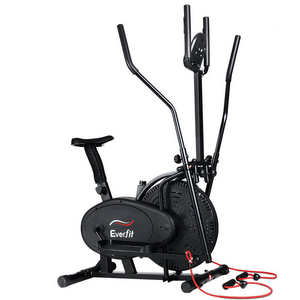 Everfit 5-in-1 Elliptical Cross Trainer Exercise Bike Black