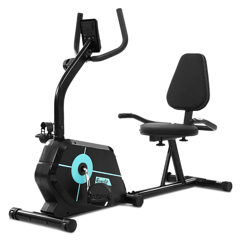 Everfit 120kg Recumbent Exercise Bike Magnetic Black