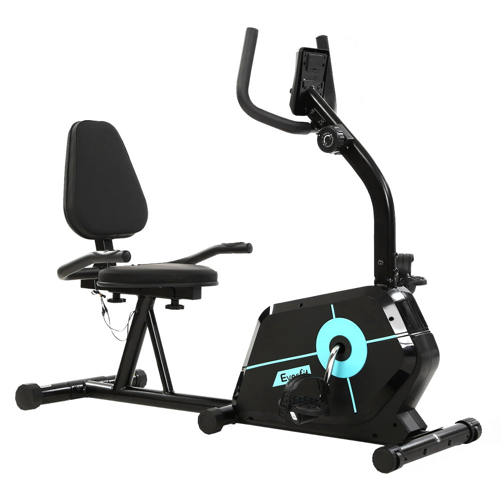 Everfit 120kg Recumbent Exercise Bike Magnetic Black