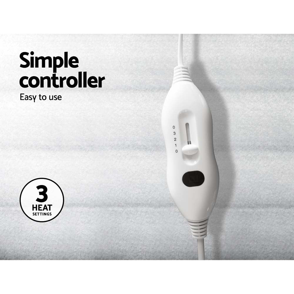 Giselle Queen Electric Blanket Polyester White