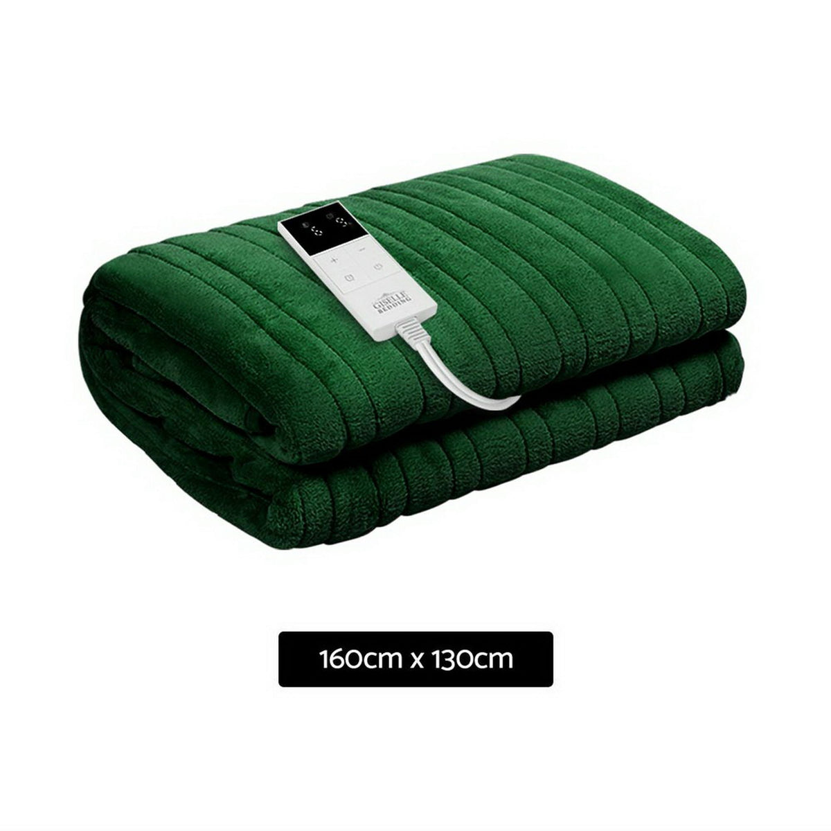 Giselle Electric Throw Rug Heated Blanket Washable Winter Green