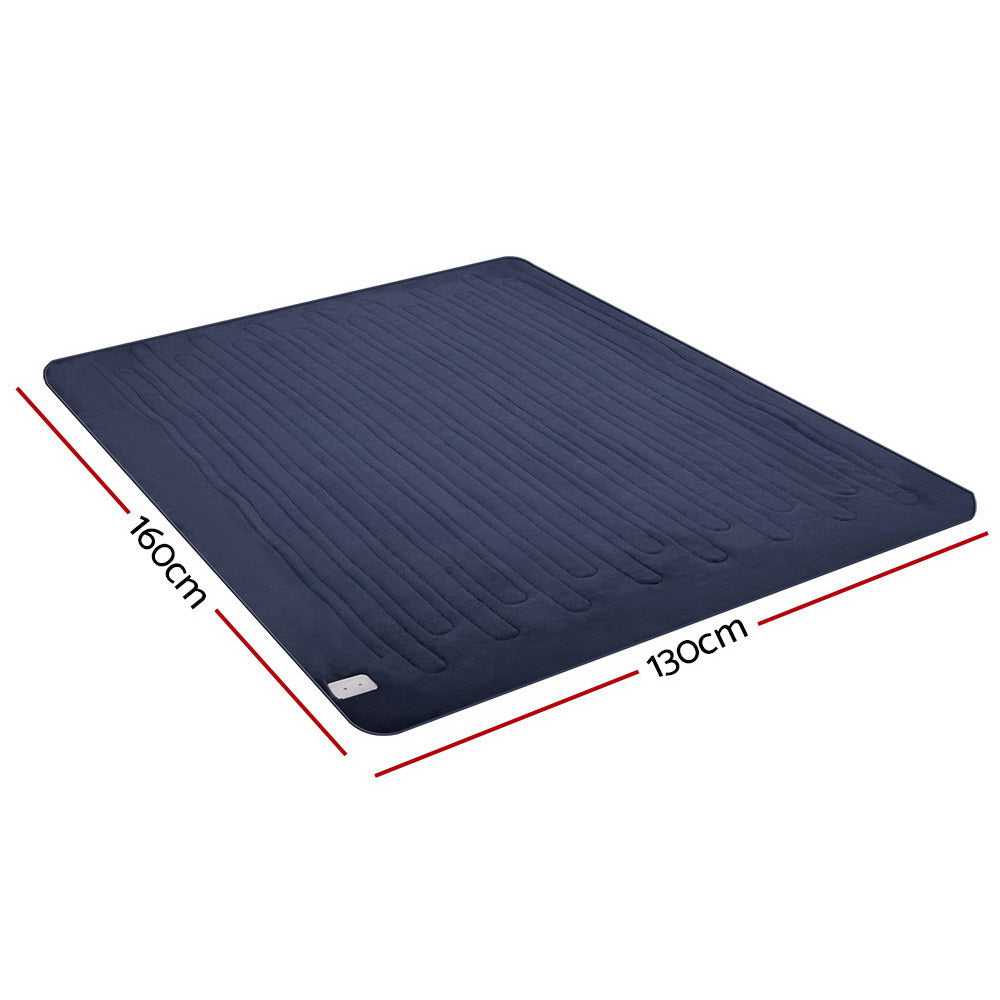 Giselle Bedding Electric Throw Rug Navy Coral Fleece
