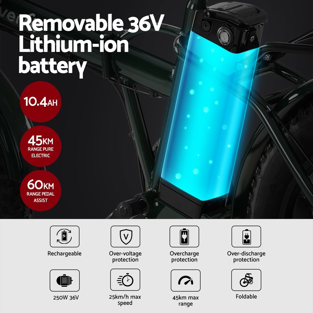 Everfit 20 Inch Folding Electric Bike 250W Urban City eBike