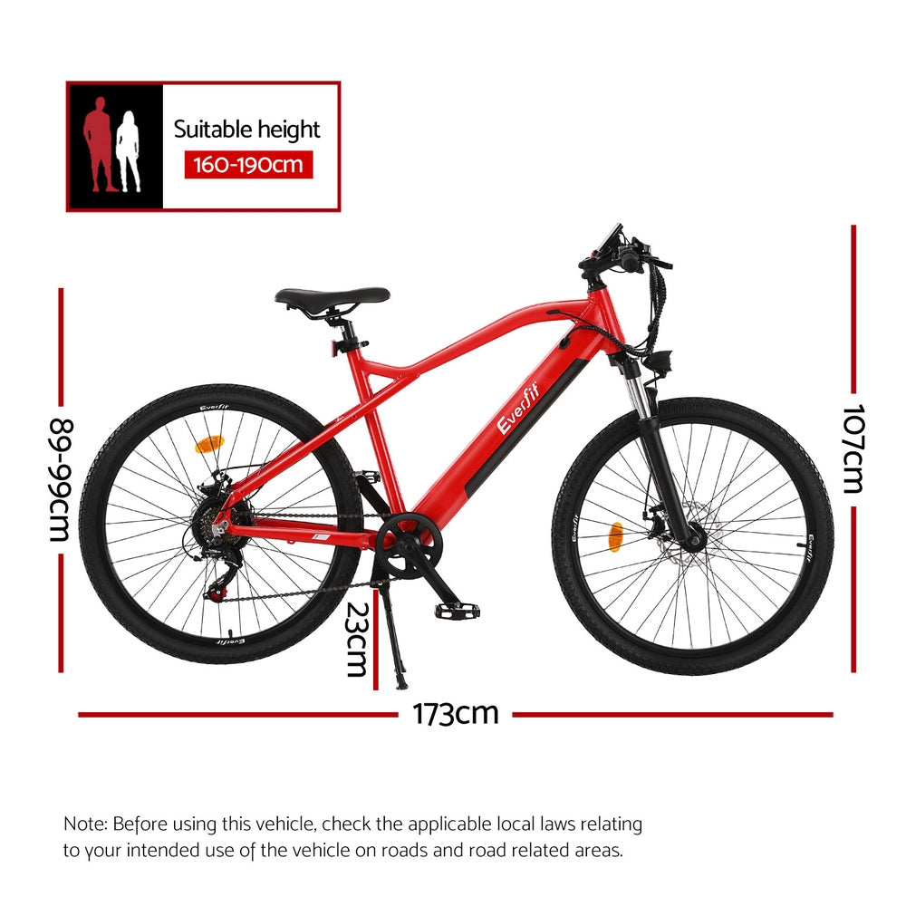 Everfit 26" Electric Mountain Bike 250W Built-in Battery