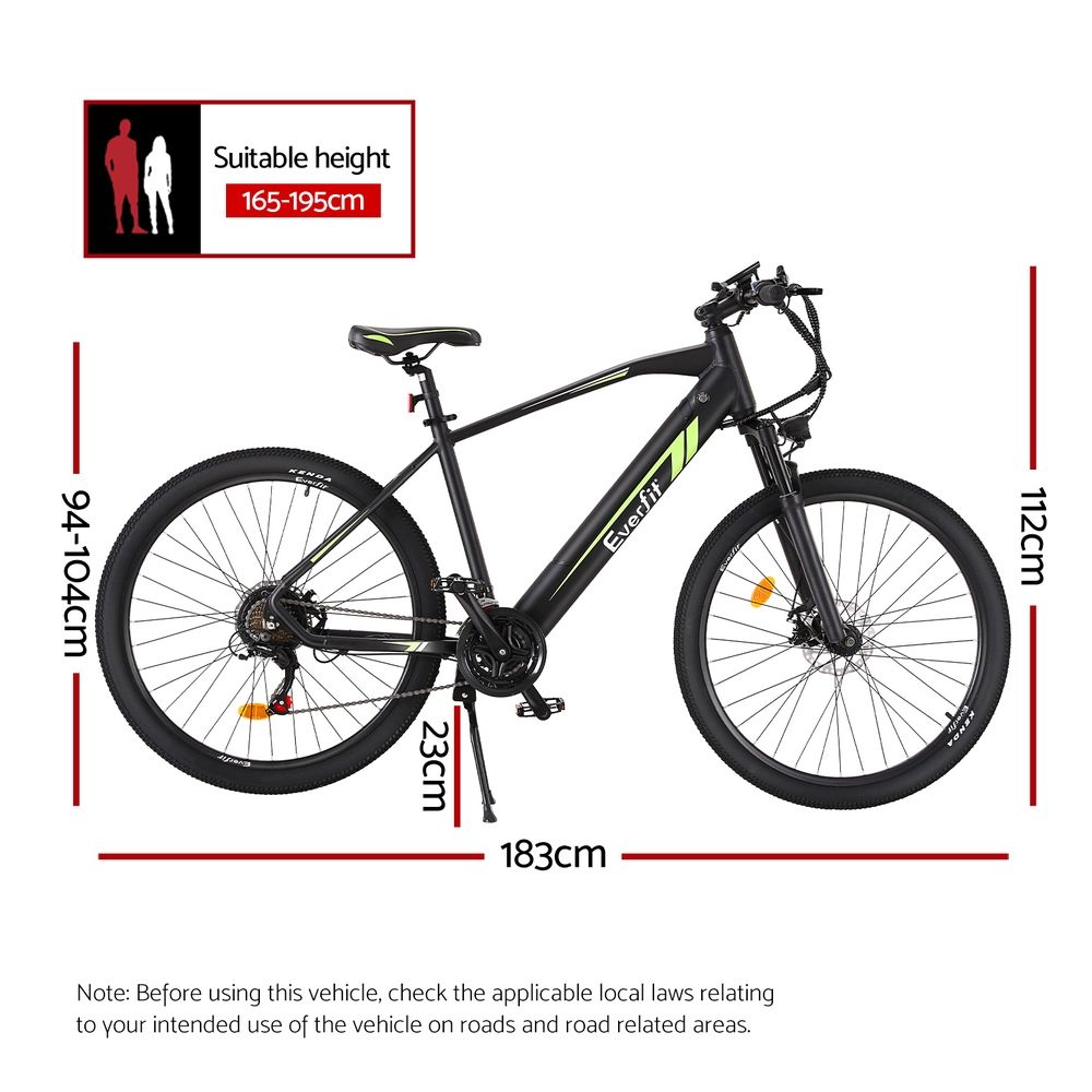 Everfit 27.5 Inch Electric Mountain Bike 21 Speed