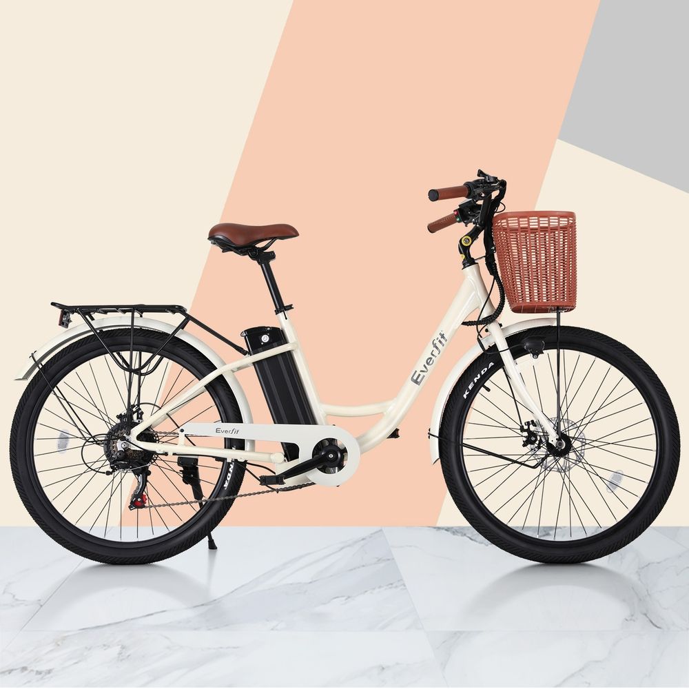 Everfit 26" Electric Bike City eBike Commuter White