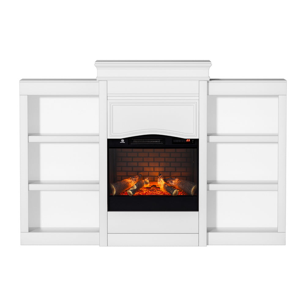 Devanti 2000W Electric Fireplace Heater White