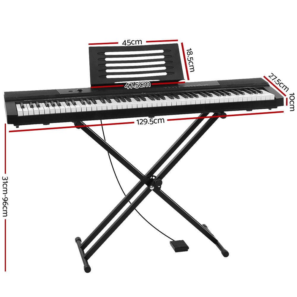 Alpha 88-Key Digital Piano Keyboard Stand Sustain Pedal