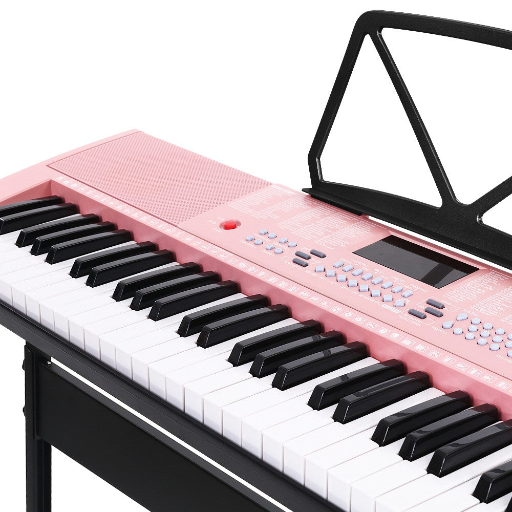 Alpha 61-Key Electronic Keyboard Lighted Pink