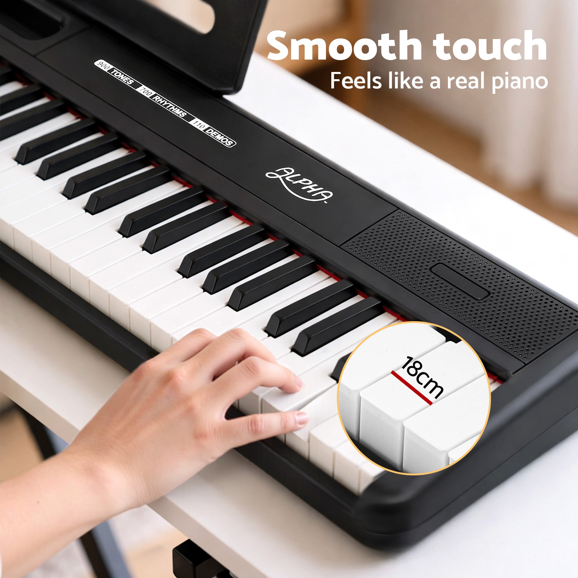 Alpha Piano Keyboard 88 Keys Electric Electronic Keyboard Piano Gift Black