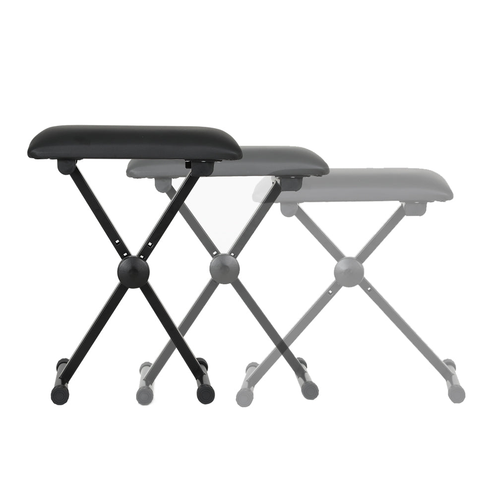 Alpha Adjustable Piano Stool Black PU Fabric