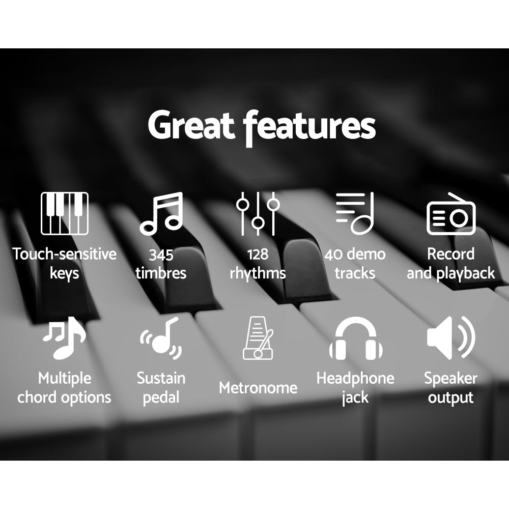 Alpha 61-Key Electronic Piano Keyboard Digital Music Stand