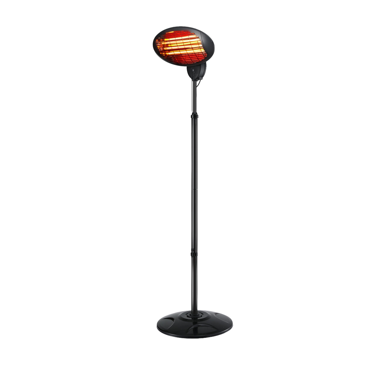Devanti 2000W Electric Patio Heater Black Adjustable Outdoor