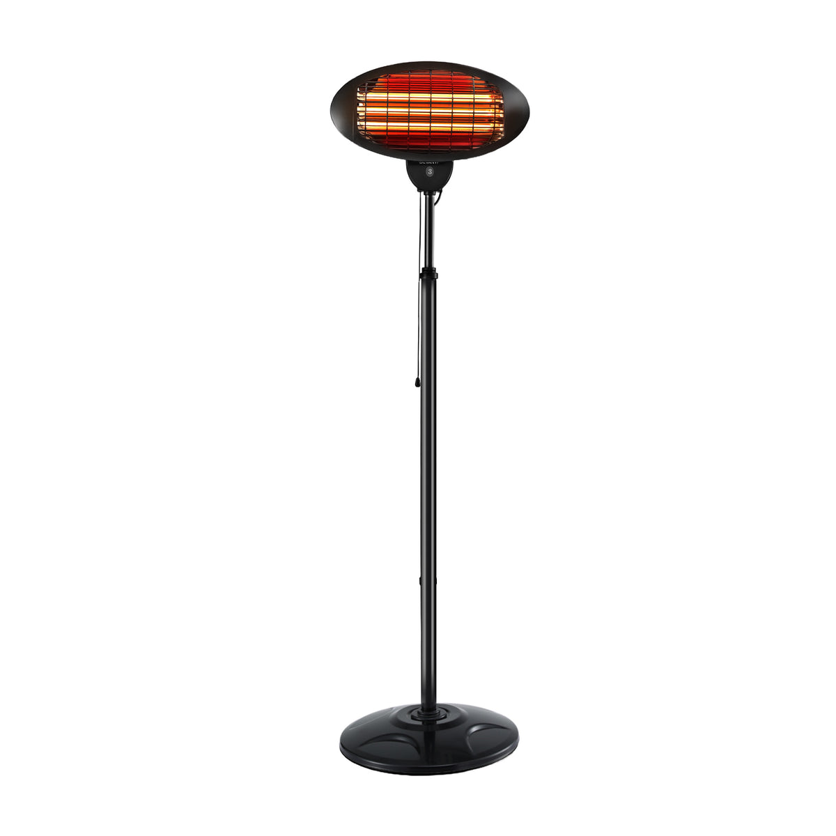 Devanti 2000W Electric Patio Heater Black Adjustable Outdoor