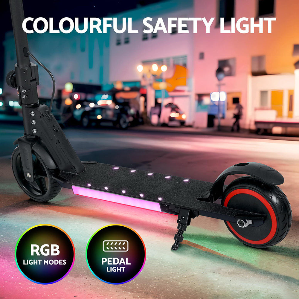 Folding Electric Scooter 130W 16KM/H LED Light Black