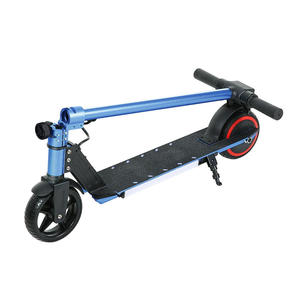 Blue Electric Scooter 130W Folding LED Light Commuter