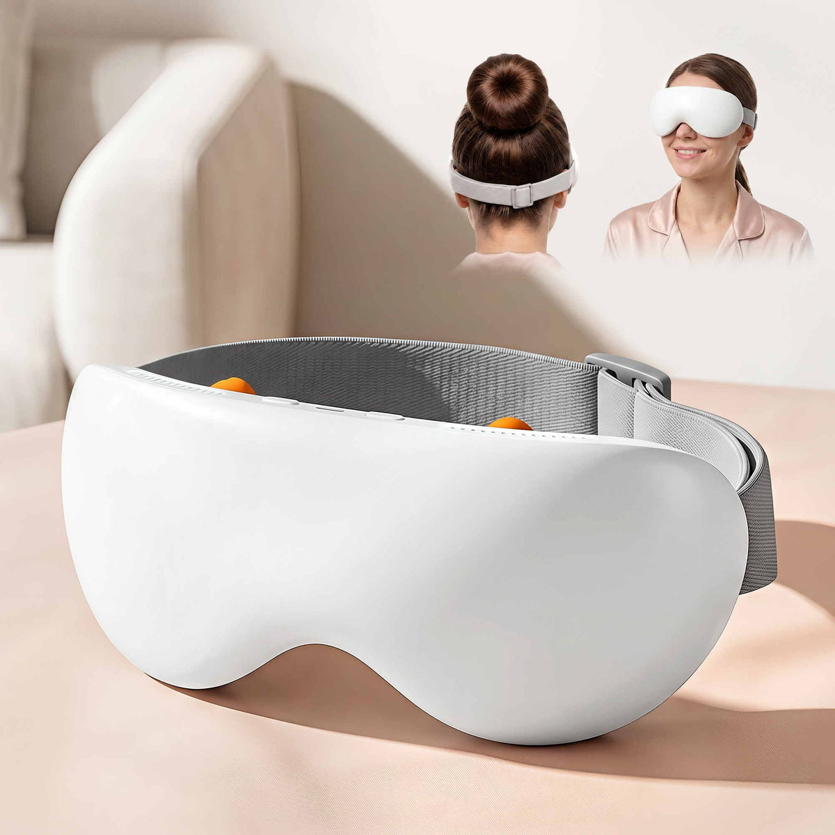 Livemor Eye Massager Hot and Cold Compress Goggles White