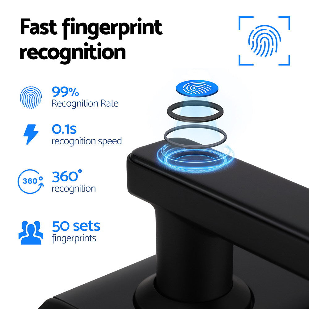 UL-tech Smart Fingerprint Door Lock Black