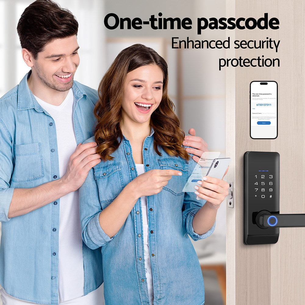 UL-tech Smart Fingerprint Door Lock Black