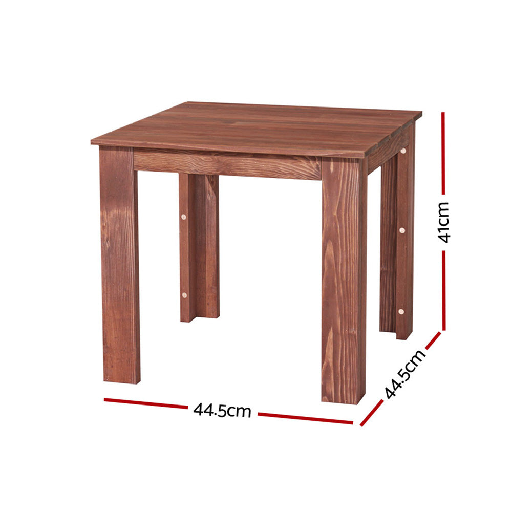 Gardeon Wooden Outdoor Side Table Coffee Desk Brown