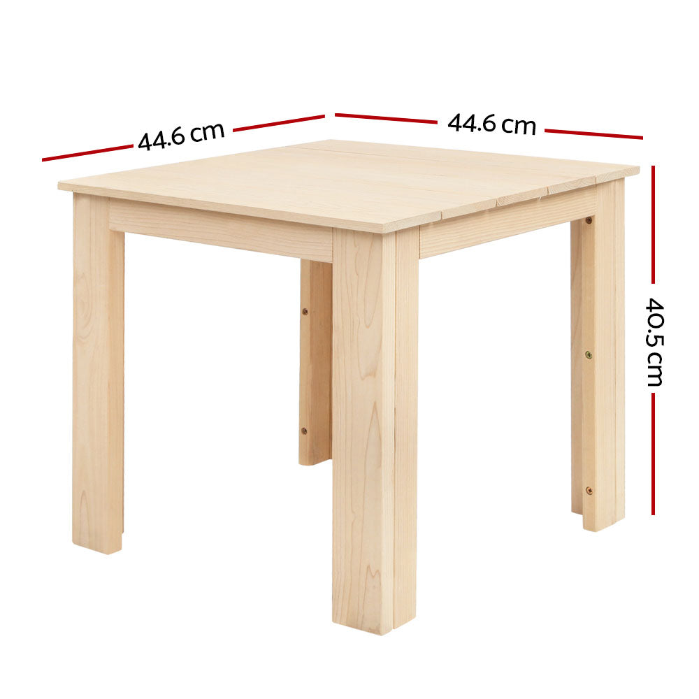 Gardeon Wooden Outdoor Side Table Natural