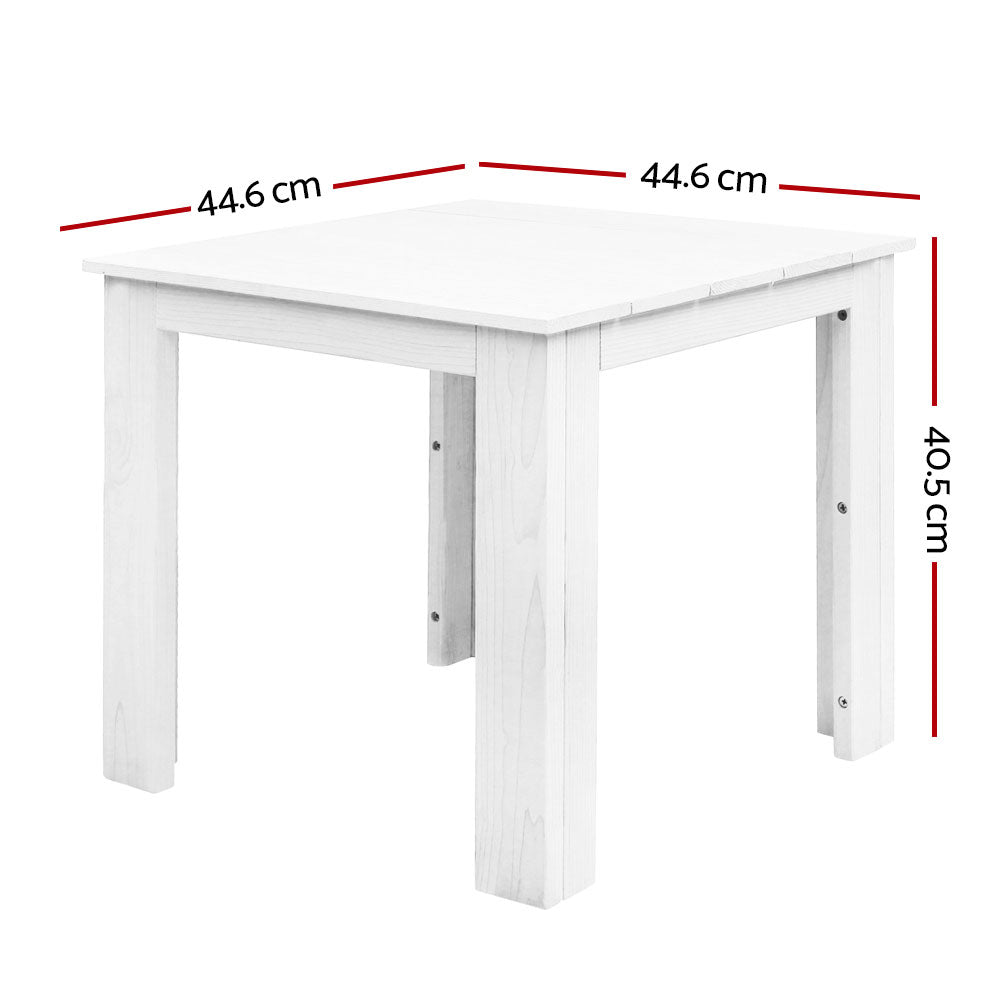 Gardeon Outdoor Wooden Side Table White