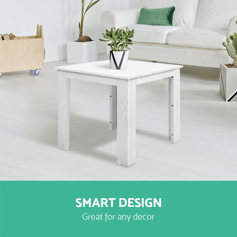 Gardeon Outdoor Wooden Side Table White