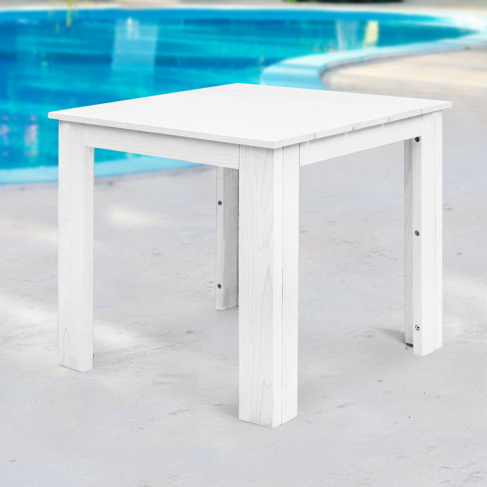 Gardeon Outdoor Wooden Side Table White