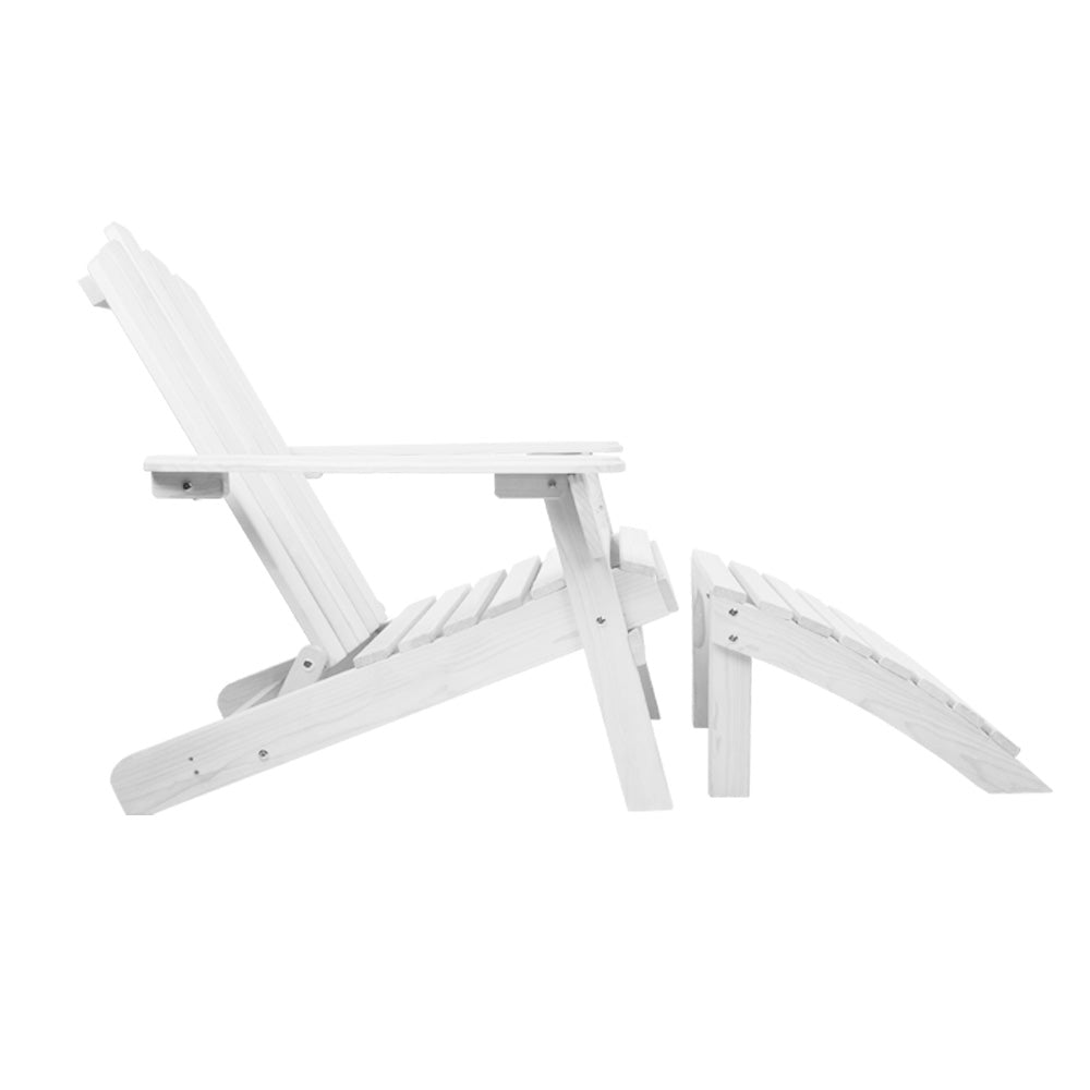 Gardeon 5PC Adirondack Outdoor Lounge Set White