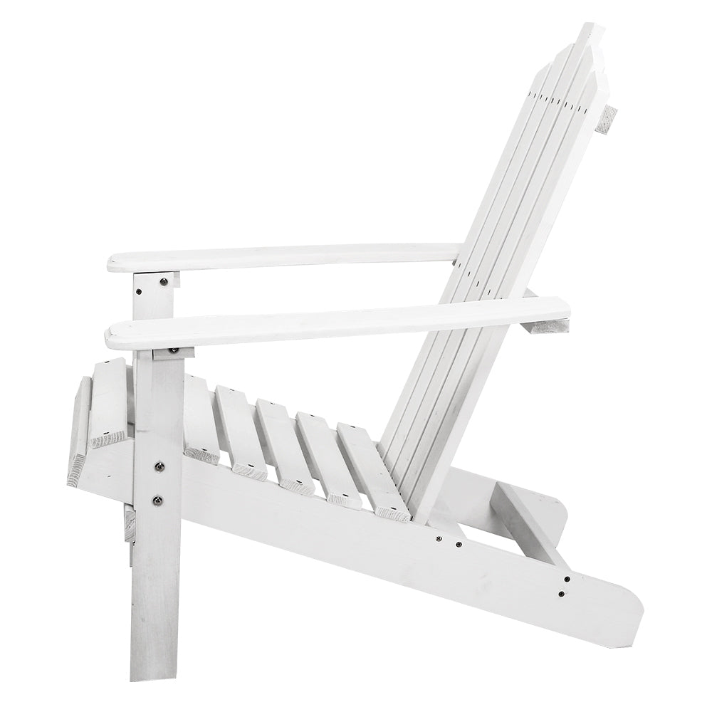 Gardeon 3PC Adirondack Outdoor Furniture Set White
