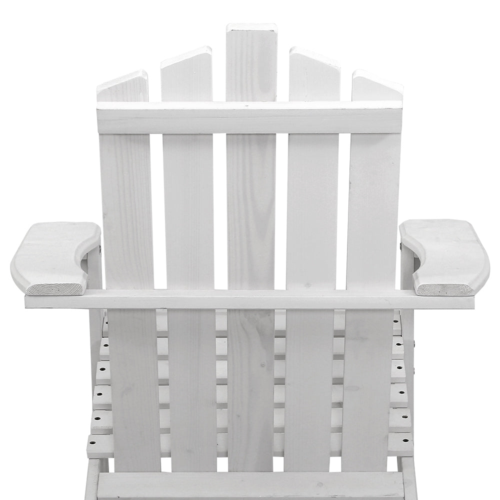 Gardeon 3PC Adirondack Outdoor Furniture Set White