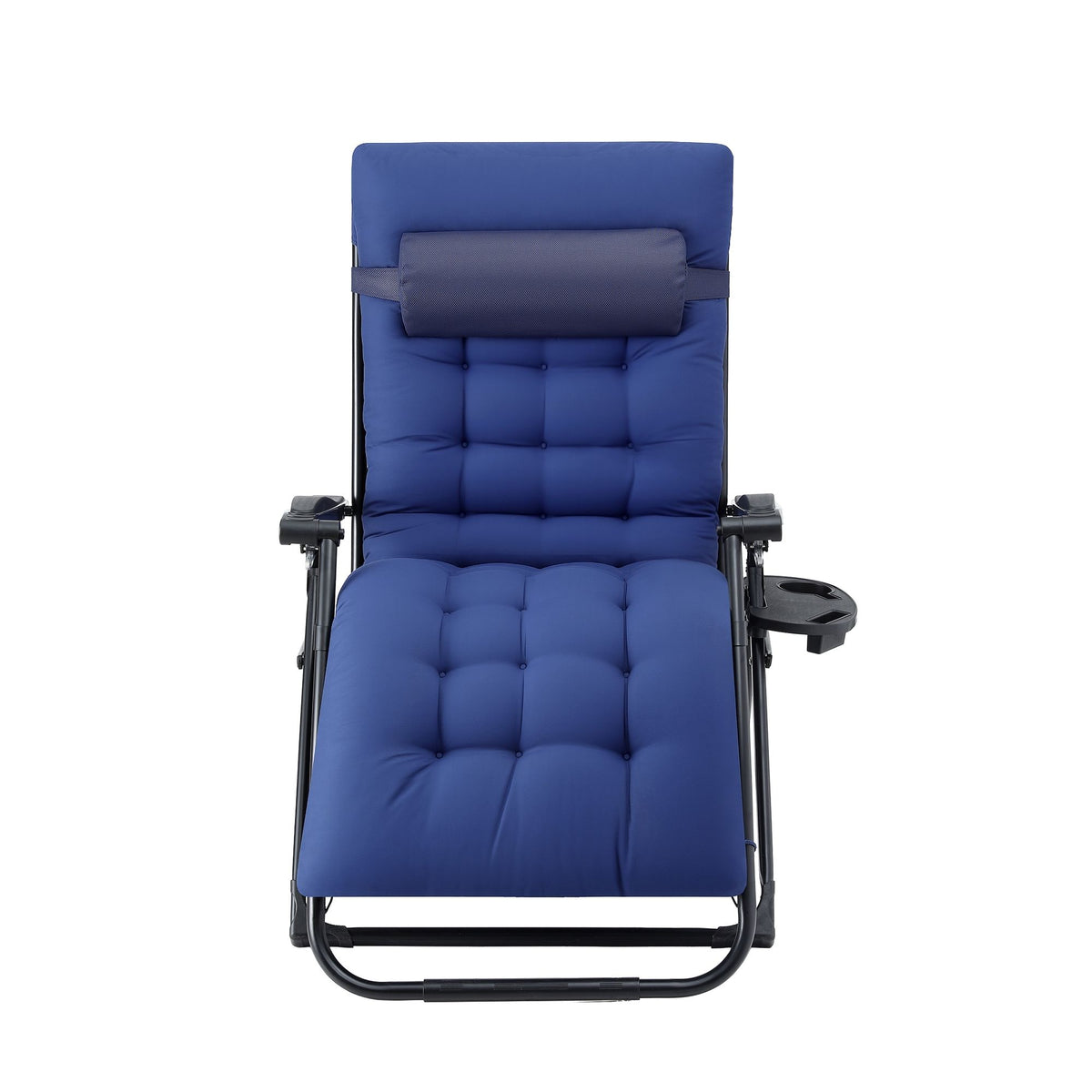 Gardeon Folding Sun Lounger Zero Gravity Chair XL Blue