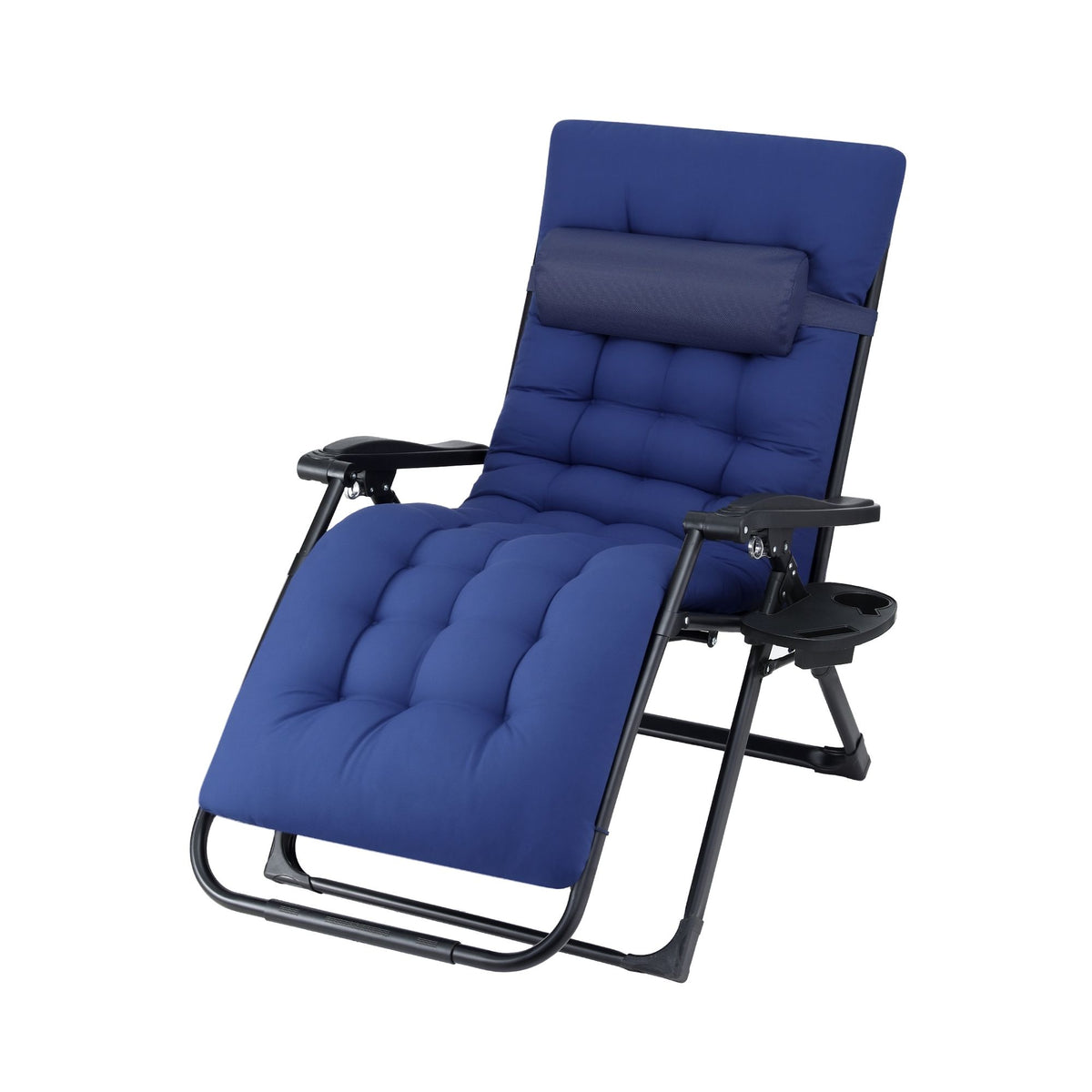 Gardeon Folding Sun Lounger Zero Gravity Chair XL Blue