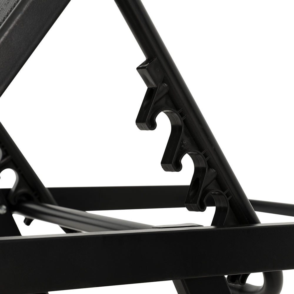 Gardeon Outdoor Sun Lounger Steel Beach Chair Black
