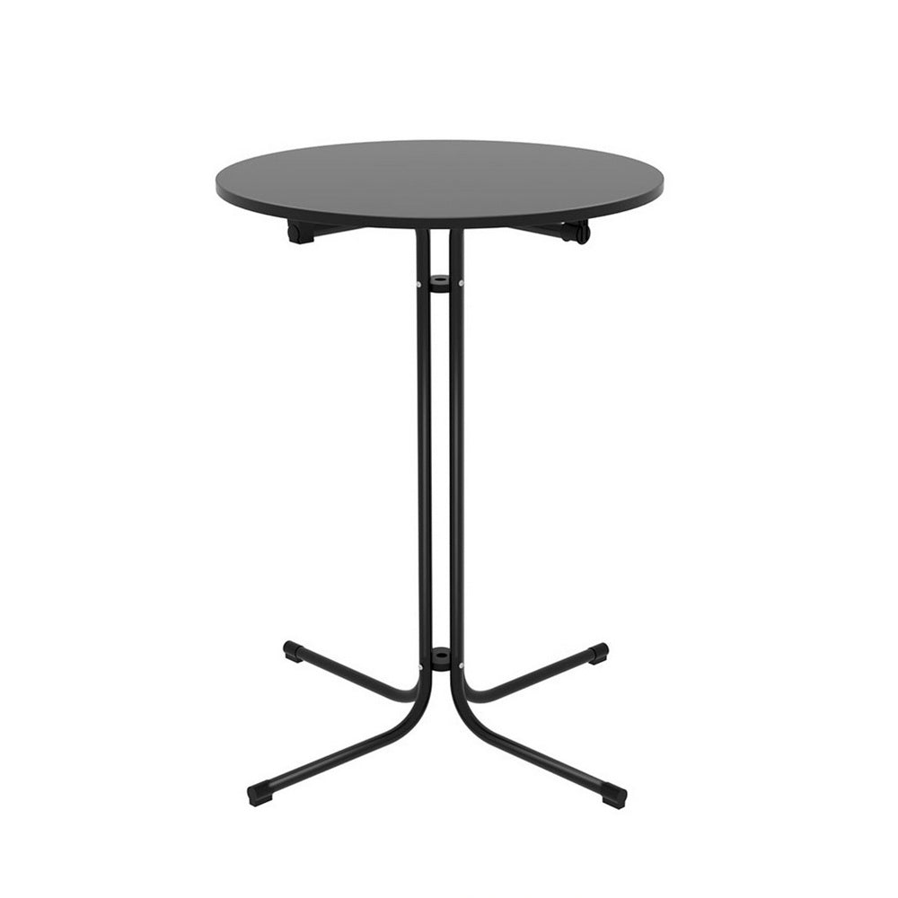 Gardeon 109cm Round Folding Bar Table Black Outdoor Furniture