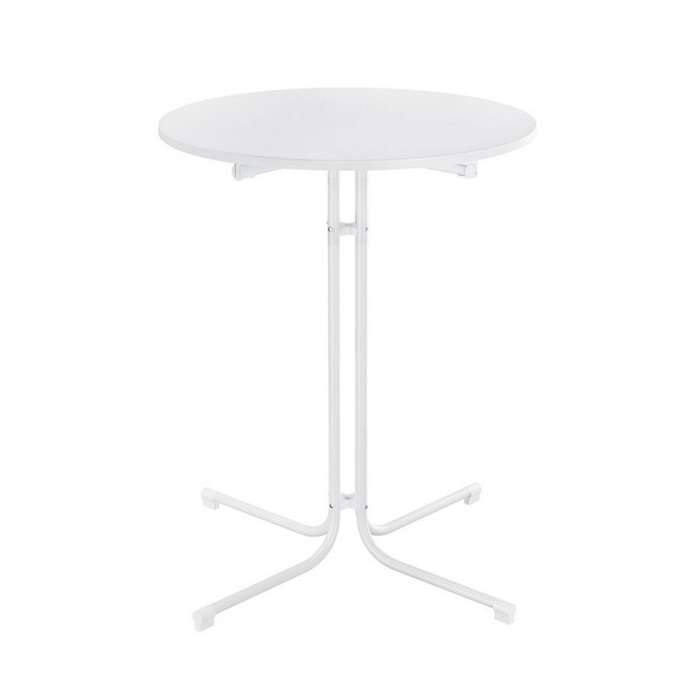 Gardeon 109cm Outdoor Bar Table Round Folding White