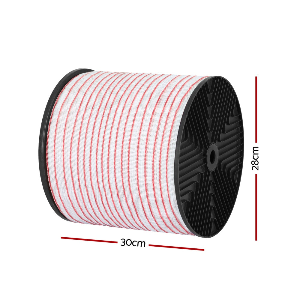 Giantz 400M Electric Fence Polytape Red White
