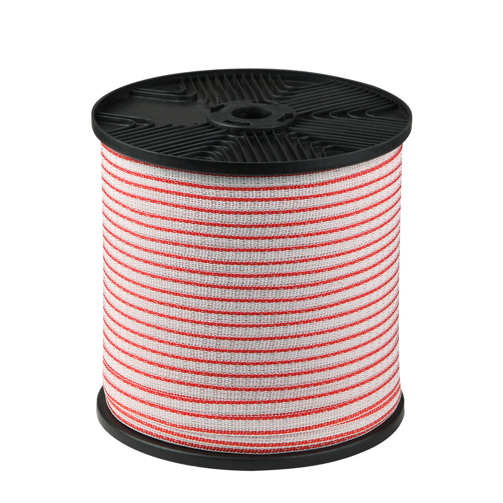 Giantz 400M Electric Fence Polytape Red/White Livestock Insulator