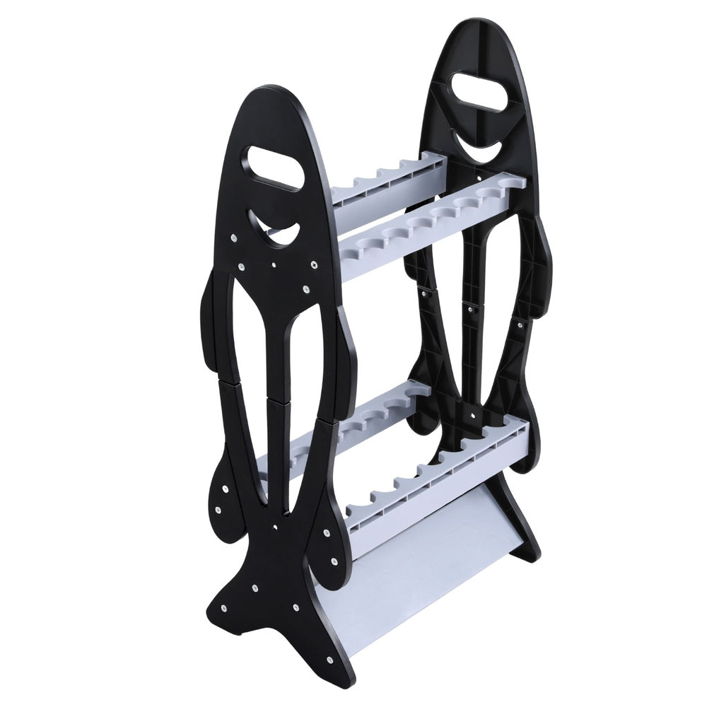 16 Rod Holder Double-Sided Fishing Rack Outdoor Indoor Stand Seamanship