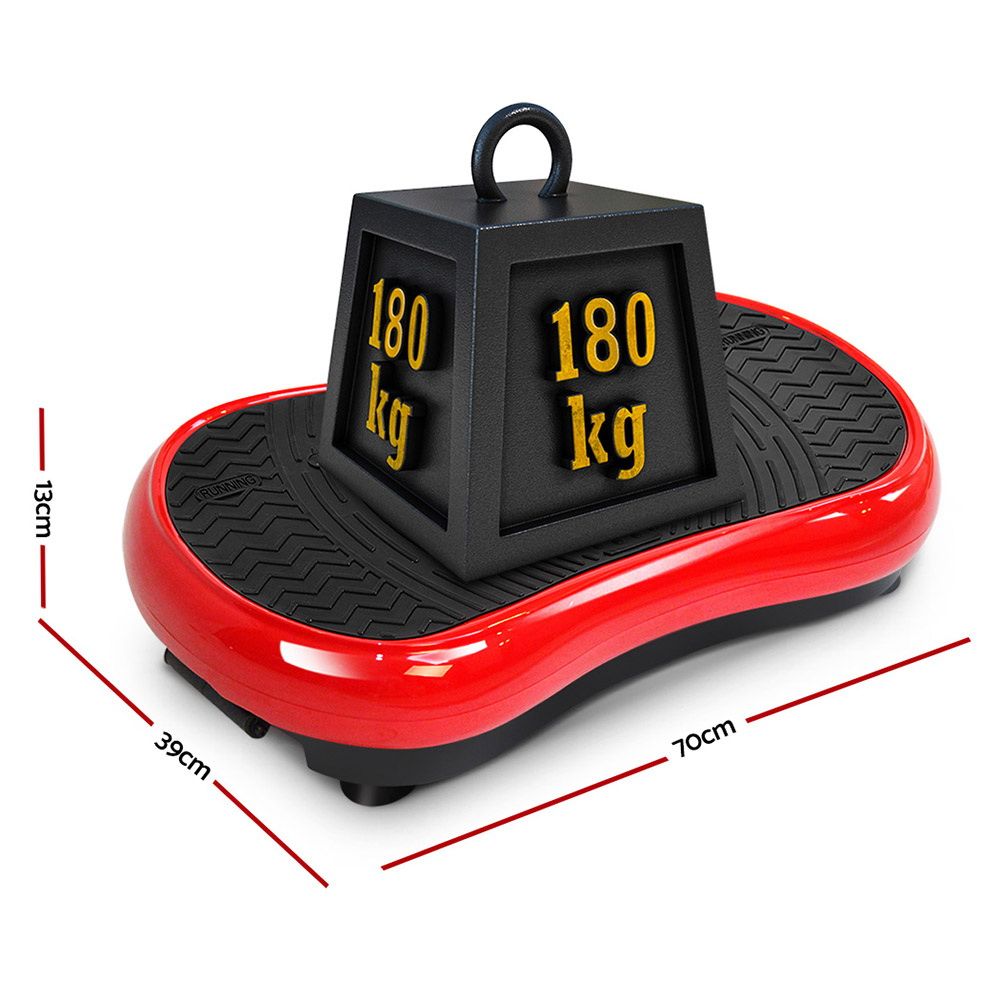 Everfit Vibration Machine Platform with Resistance Bands Red