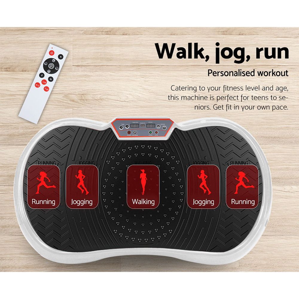Everfit Vibration Machine Platform with Resistance Bands White