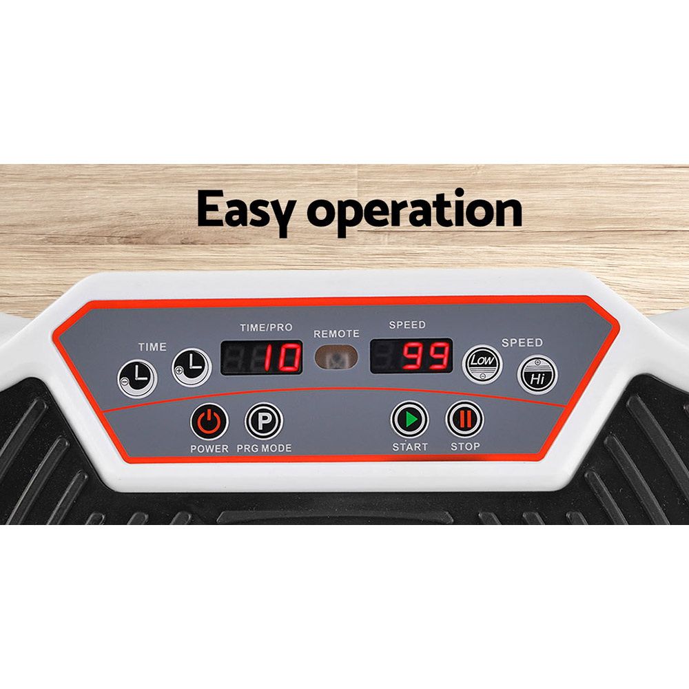 Everfit Vibration Machine Platform with Resistance Bands White