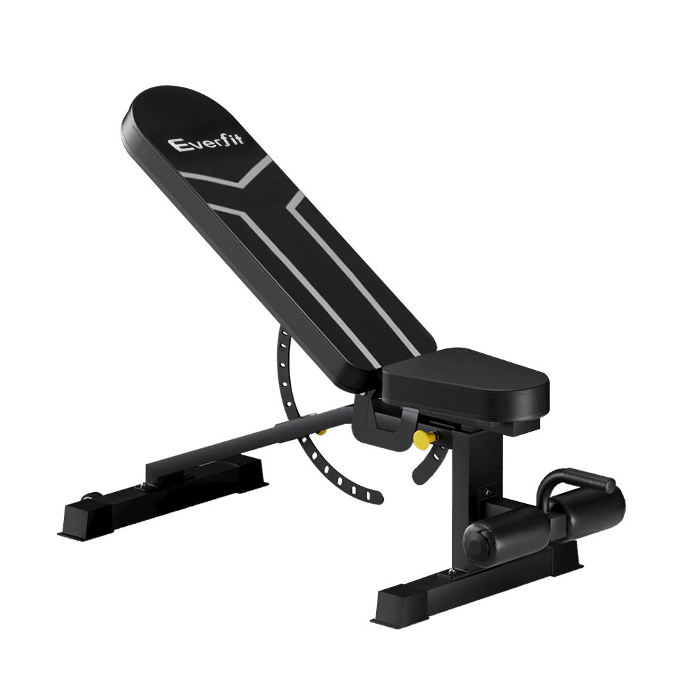 Everfit Adjustable FID Weight Bench 450kg Capacity Black/Silver