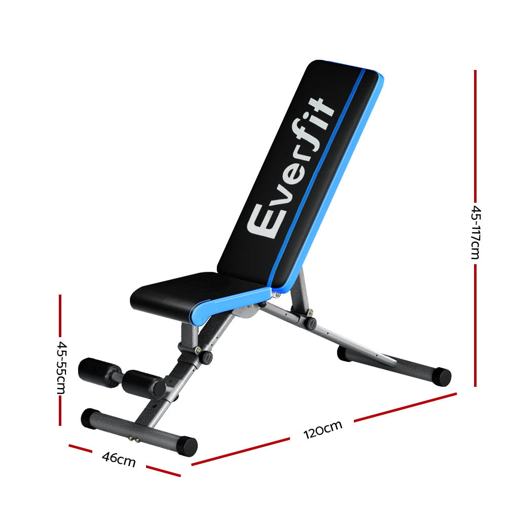Everfit Adjustable FID Weight Bench 330kg Capacity Home Gym