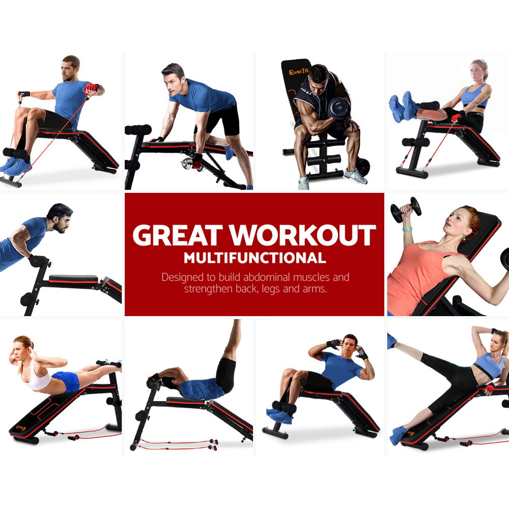 Everfit FID Adjustable Weight Bench, 150kg Capacity