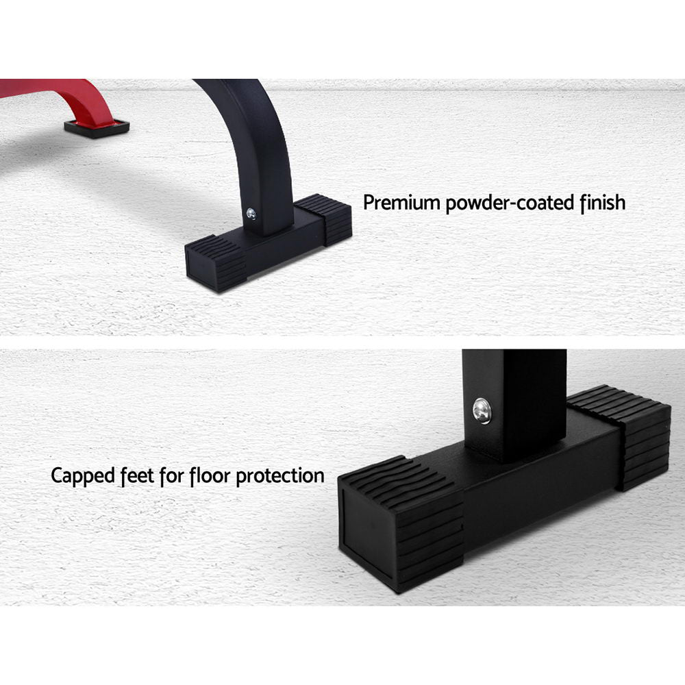 Everfit 300KG Flat Weight Bench Home Gym Black
