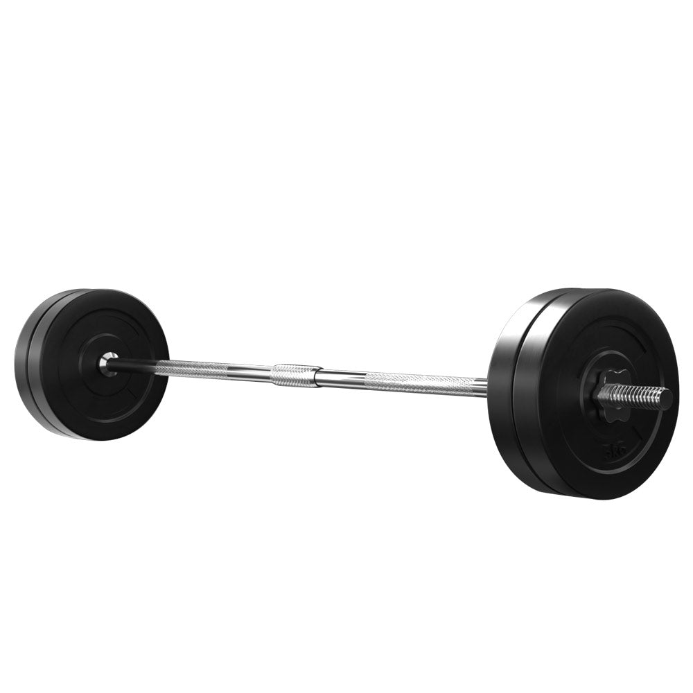 Everfit 28kg Barbell Set Weight Plates Lifting Bench 168cm