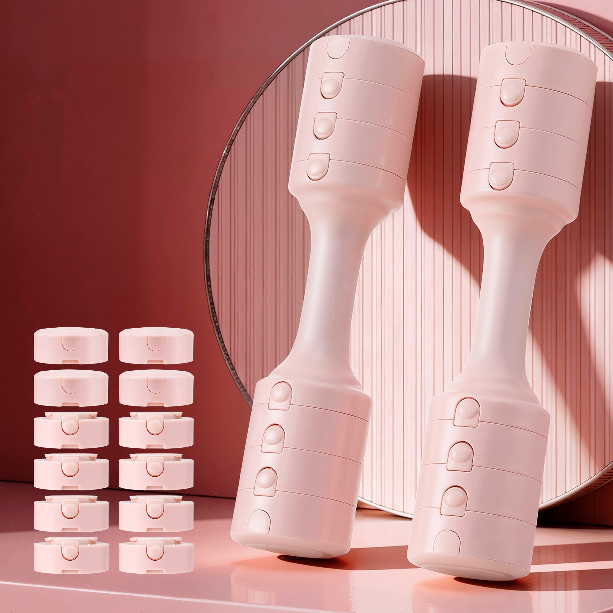 Everfit 2x2.5kg Adjustable Dumbbell Set Weights Set 4-in-1 Home Gym Workout Strength Training