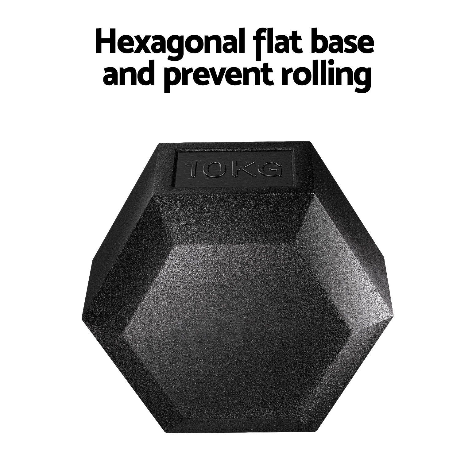 Everfit 20kg Hex Dumbbell Set 2x10kg Black Silver