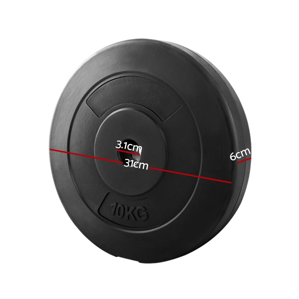 Everfit 2X 10kg Standard Weight Plates for Barbell Weight Lifting